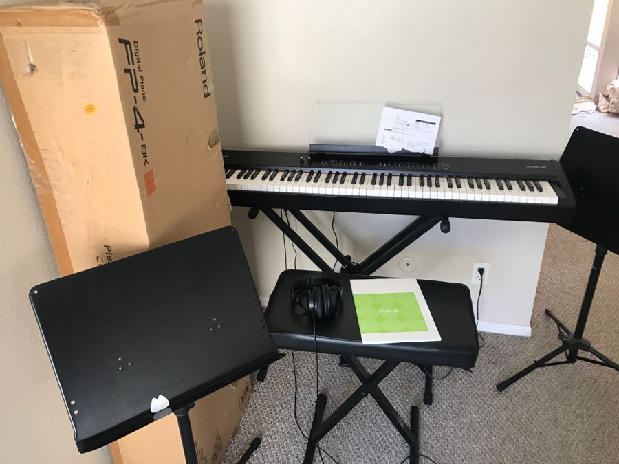 Roland FP-4 Digital Piano With Original Box , On Stage Stands Stand ...