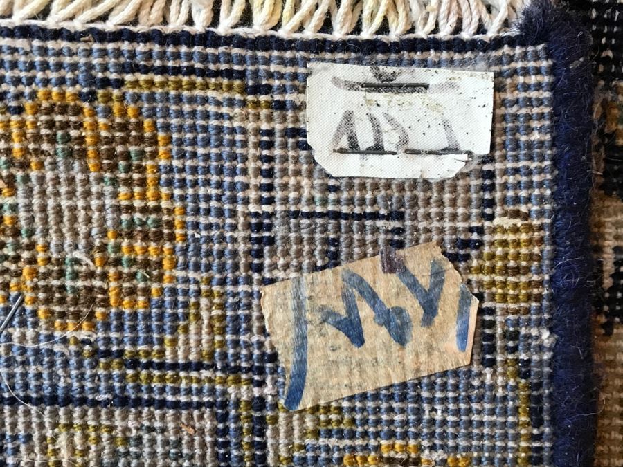 Large Stunning Hand Knotted Wool Area Rug With Blue Tones 12'9' X 9'4' [Photo 7]