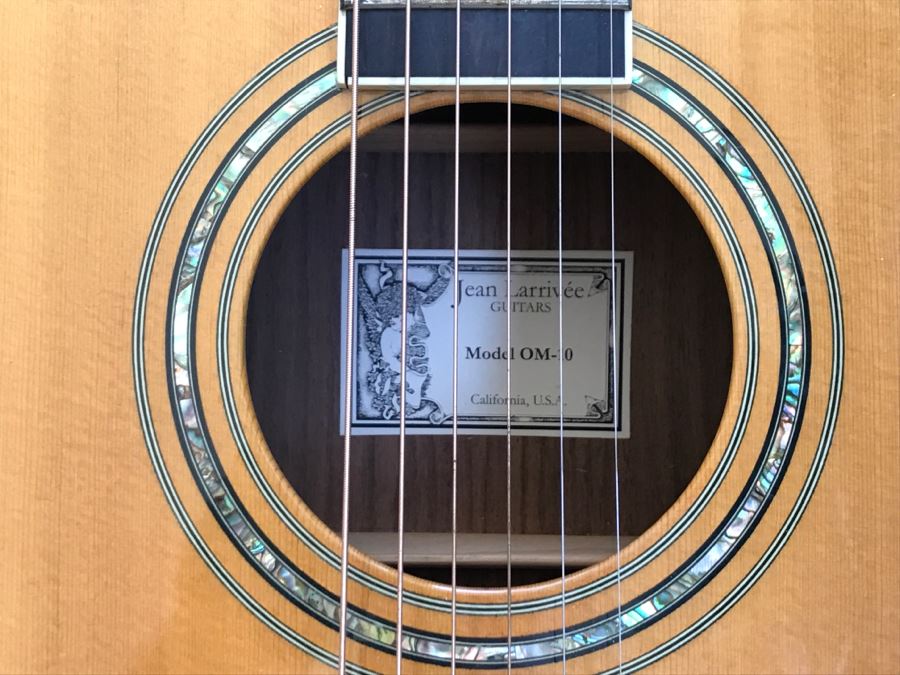 Like New Jean Larrivée Guitar Model OM-10 Rosewood/Sitka With Mother Of Pearl Inlay And Hard Case Made In California, USA Retails For $4,324 [Photo 6]