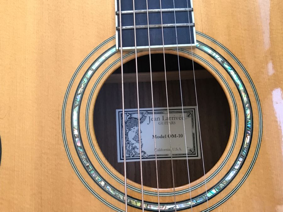 Like New Jean Larrivée Guitar Model OM-10 Rosewood/Sitka With Mother Of Pearl Inlay And Hard Case Made In California, USA Retails For $4,324 [Photo 8]