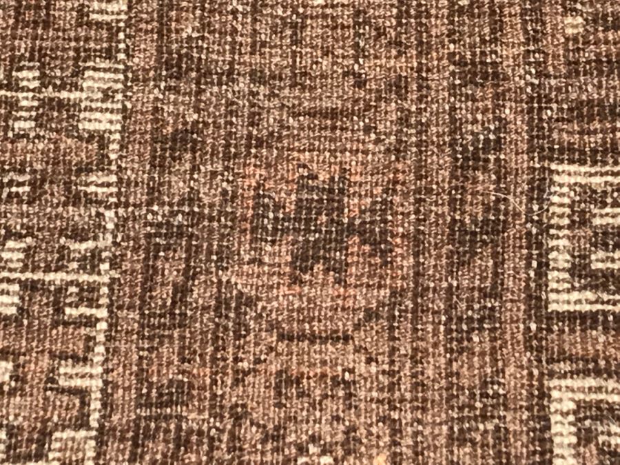 Vintage Hand Knotted Area Rug 6'1' X 3'5' Browns [Photo 8]