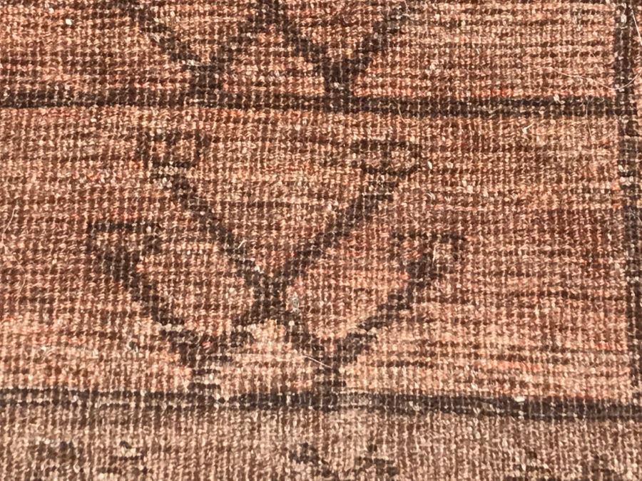 Vintage Hand Knotted Area Rug 6'1' X 3'5' Browns [Photo 11]