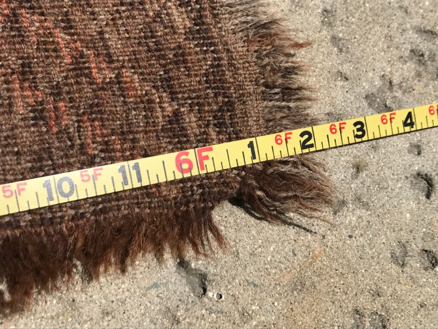 Vintage Hand Knotted Area Rug 6'1' X 3'5' Browns [Photo 15]