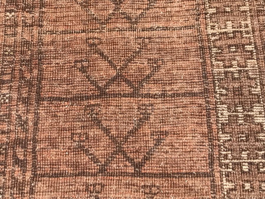 Vintage Hand Knotted Area Rug 6'1' X 3'5' Browns [Photo 6]