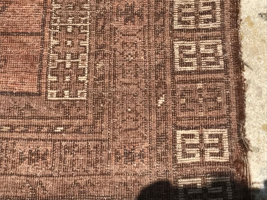 Vintage Hand Knotted Area Rug 6'1' X 3'5' Browns [Photo 10]