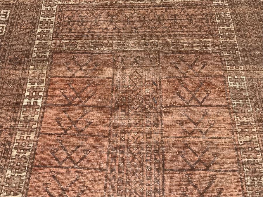 Vintage Hand Knotted Area Rug 6'1' X 3'5' Browns [Photo 5]