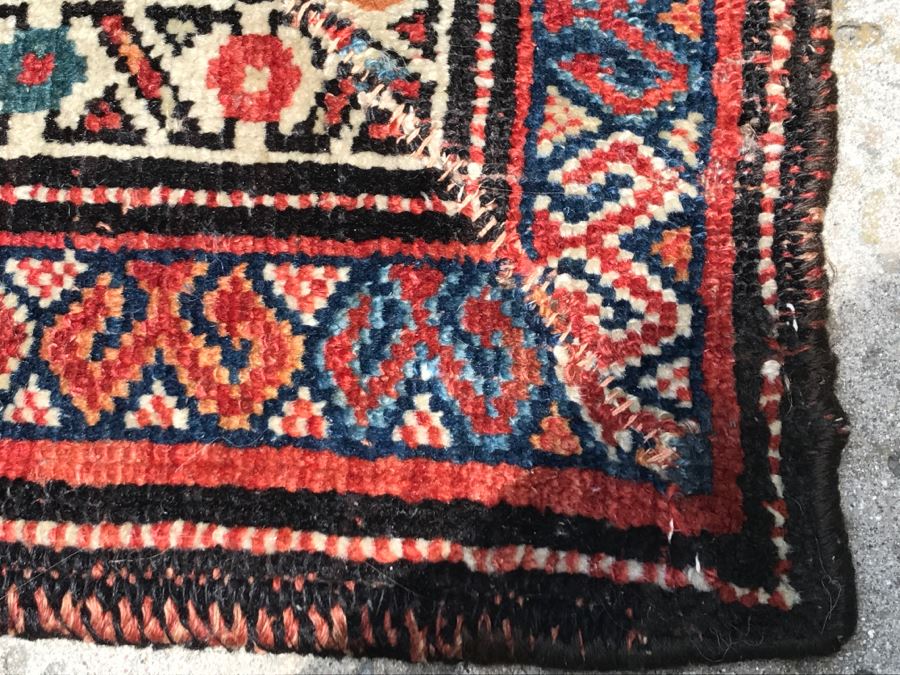 Vintage Hand Knotted Wool Area Rug 6' X 3'2' [Photo 9]
