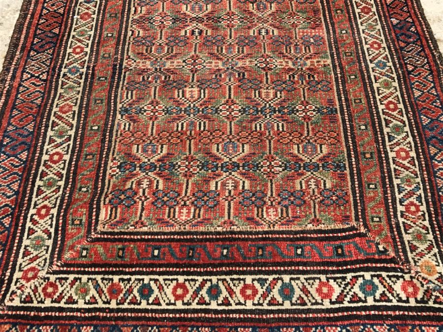 Vintage Hand Knotted Wool Area Rug 6' X 3'2' [Photo 2]