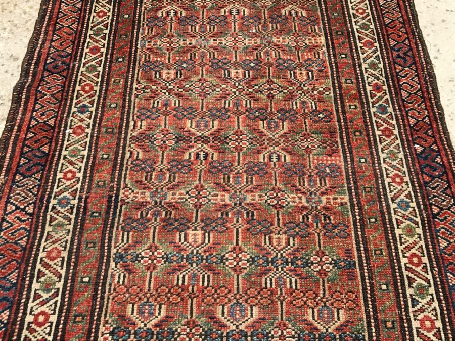 Vintage Hand Knotted Wool Area Rug 6' X 3'2' [Photo 6]