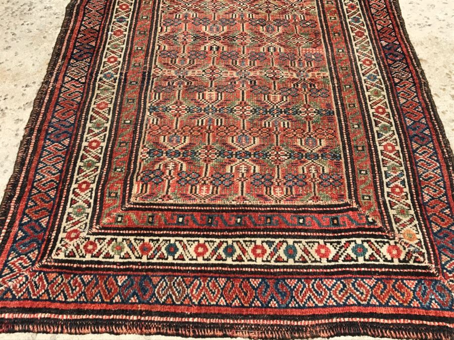Vintage Hand Knotted Wool Area Rug 6' X 3'2' [Photo 8]