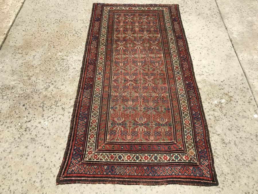 Vintage Hand Knotted Wool Area Rug 6' X 3'2' [Photo 4]