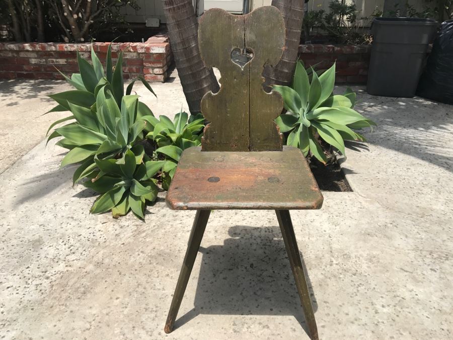 Antique Swedish Handmade Chair Great For Displaying Art Books [Photo 2]