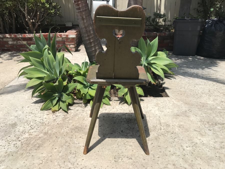 Antique Swedish Handmade Chair Great For Displaying Art Books [Photo 9]