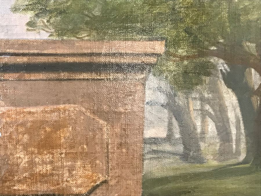 Antique Portrait Oil Painting On Canvas Of Boy With Dog No Signature Found Estimate $1,000 [Photo 14]