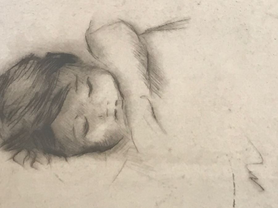Margery Ryerson (1886-1989) Etching Of Sleeping Child M. Ryerson Hand Signed [Photo 9]