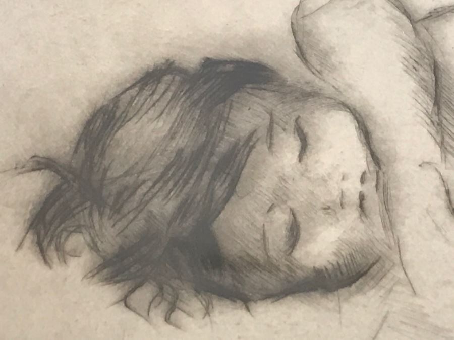 Margery Ryerson (1886-1989) Etching Of Sleeping Child M. Ryerson Hand Signed [Photo 8]