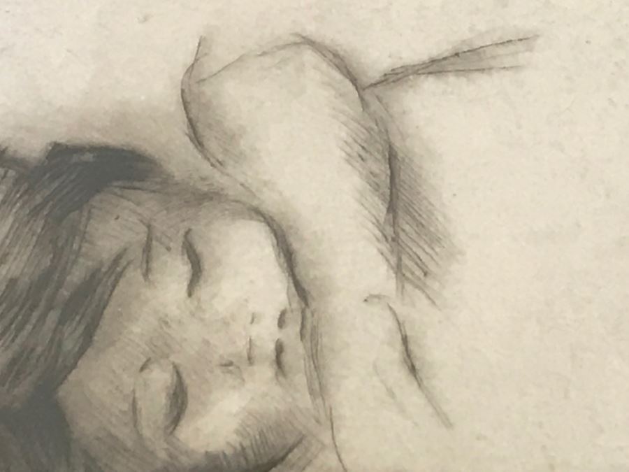 Margery Ryerson (1886-1989) Etching Of Sleeping Child M. Ryerson Hand Signed [Photo 10]