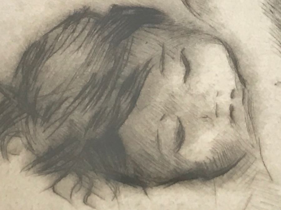 Margery Ryerson (1886-1989) Etching Of Sleeping Child M. Ryerson Hand Signed [Photo 3]