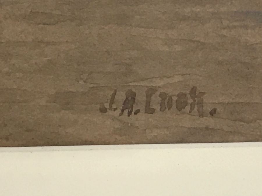 Original J. A. Cook Watercolor Marine Ship Painting By John A. Cook (1870-1936) Estimate $300-$500 [Photo 4]