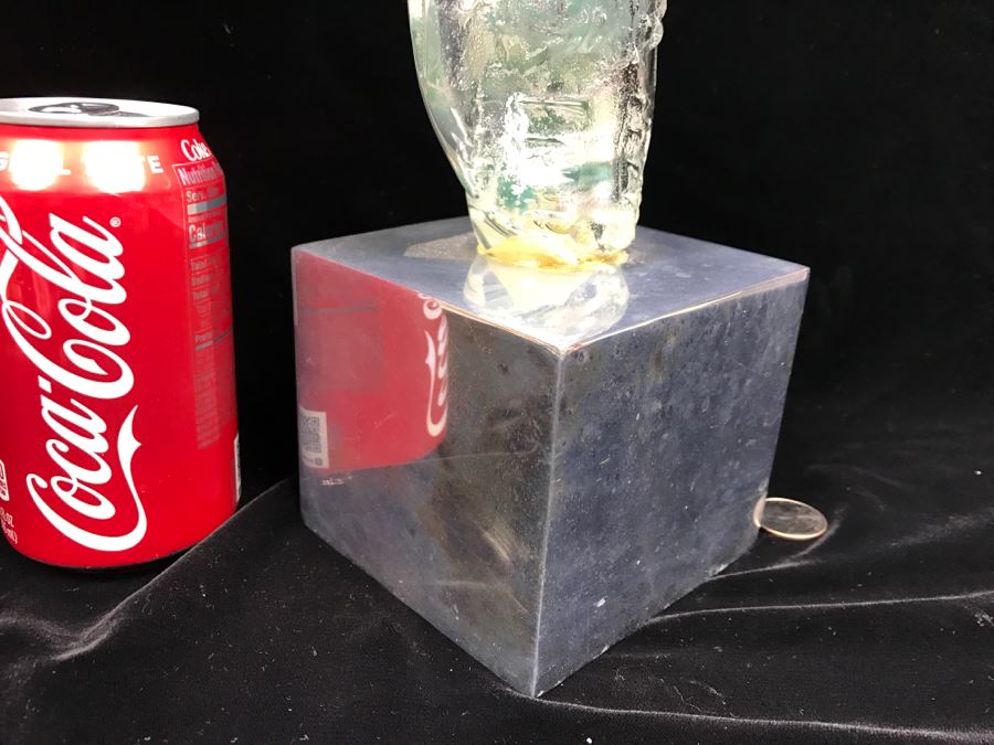 Signed M. Rhys Williams Art Glass Totem Pole Sculpture On Aluminum Base [Photo 12]