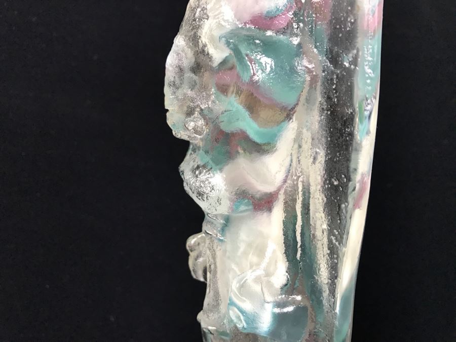 Signed M. Rhys Williams Art Glass Totem Pole Sculpture On Aluminum Base [Photo 17]