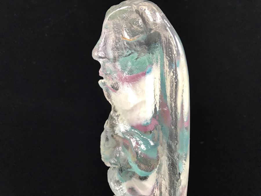 Signed M. Rhys Williams Art Glass Totem Pole Sculpture On Aluminum Base [Photo 16]