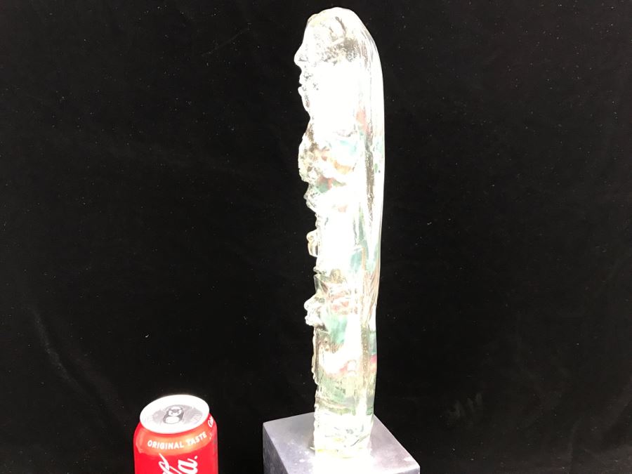 Signed M. Rhys Williams Art Glass Totem Pole Sculpture On Aluminum Base [Photo 15]