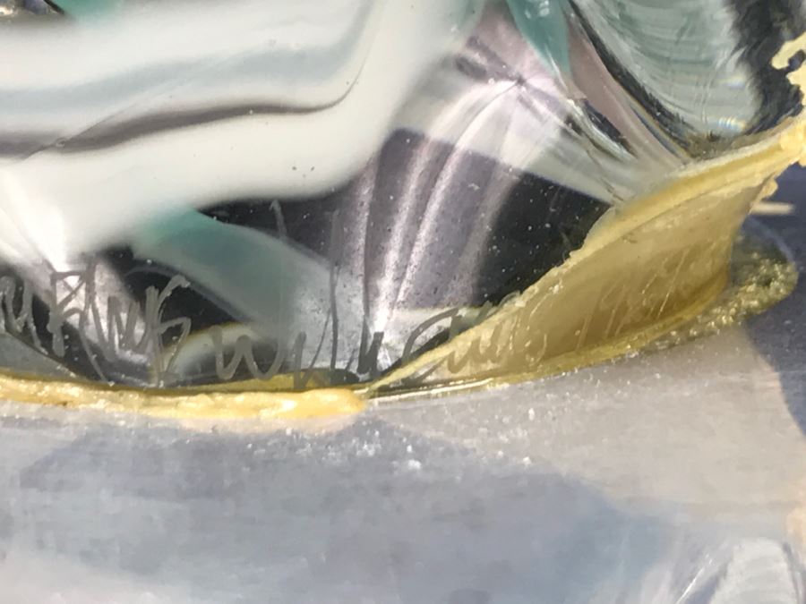 Signed M. Rhys Williams Art Glass Totem Pole Sculpture On Aluminum Base [Photo 25]