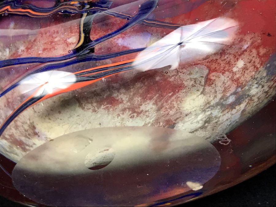 Signed M. Rhys Williams Art Glass Vase [Photo 9]