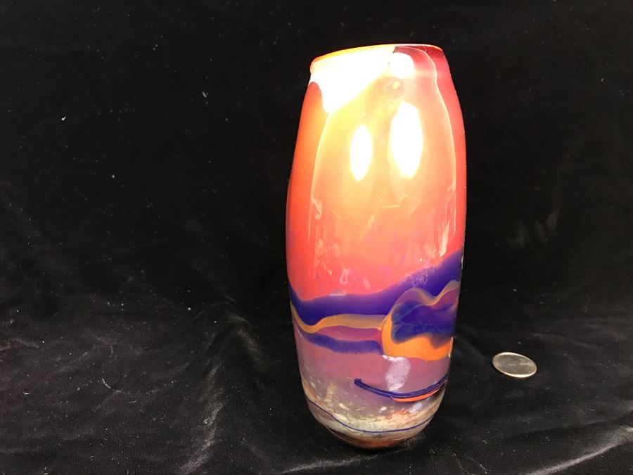 Signed M. Rhys Williams Art Glass Vase [Photo 6]