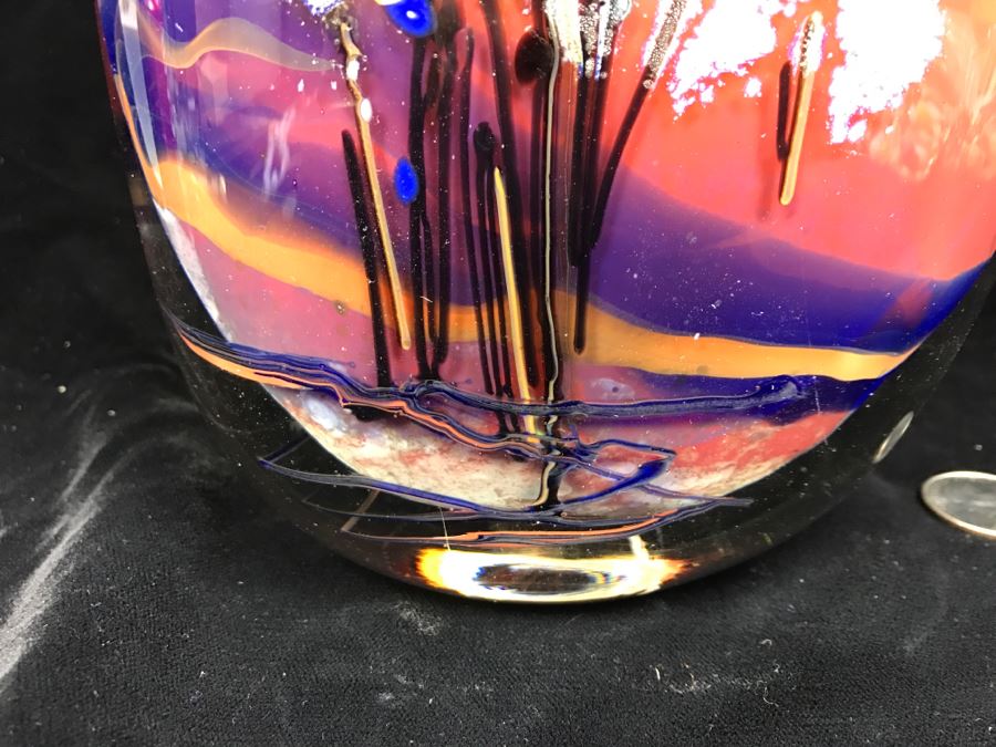 Signed M. Rhys Williams Art Glass Vase [Photo 5]