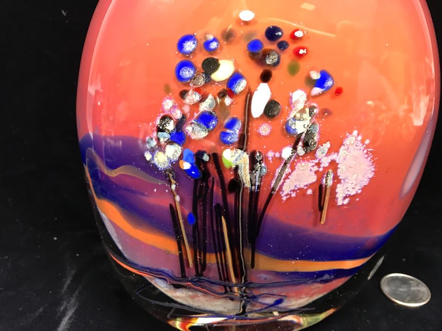 Signed M. Rhys Williams Art Glass Vase [Photo 4]