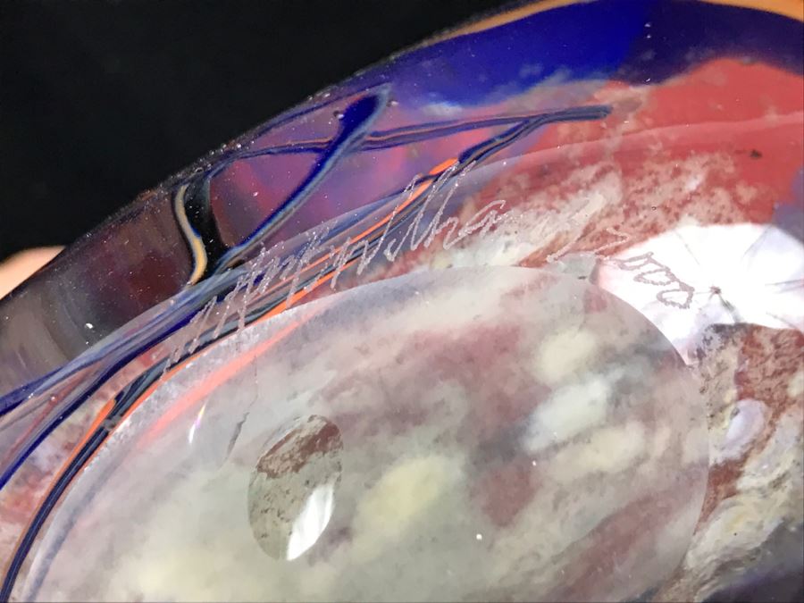 Signed M. Rhys Williams Art Glass Vase [Photo 10]