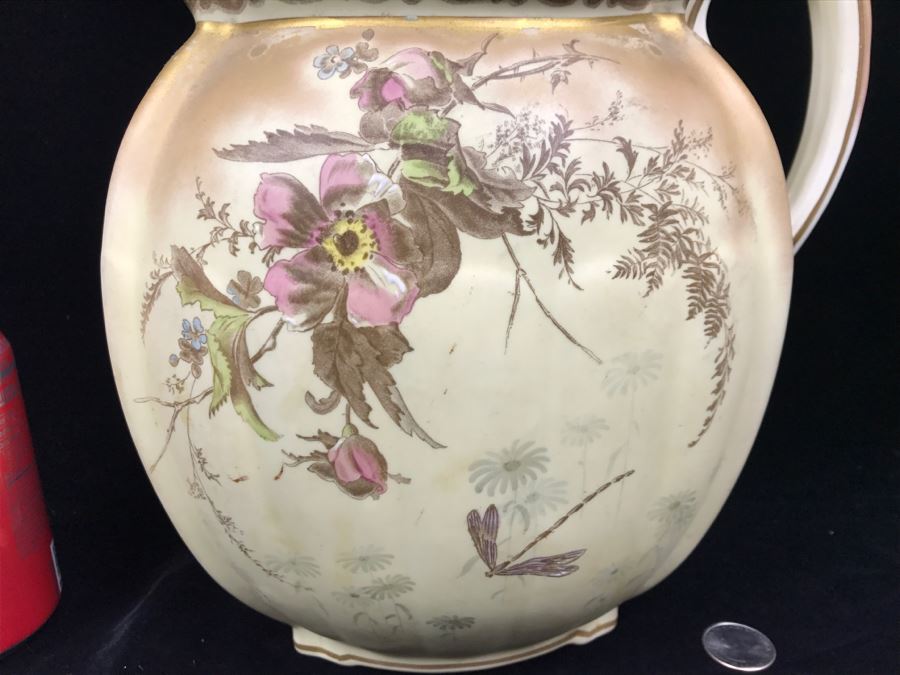 Large PB&S Oriental Ivory Wash Basin Pitcher [Photo 3]