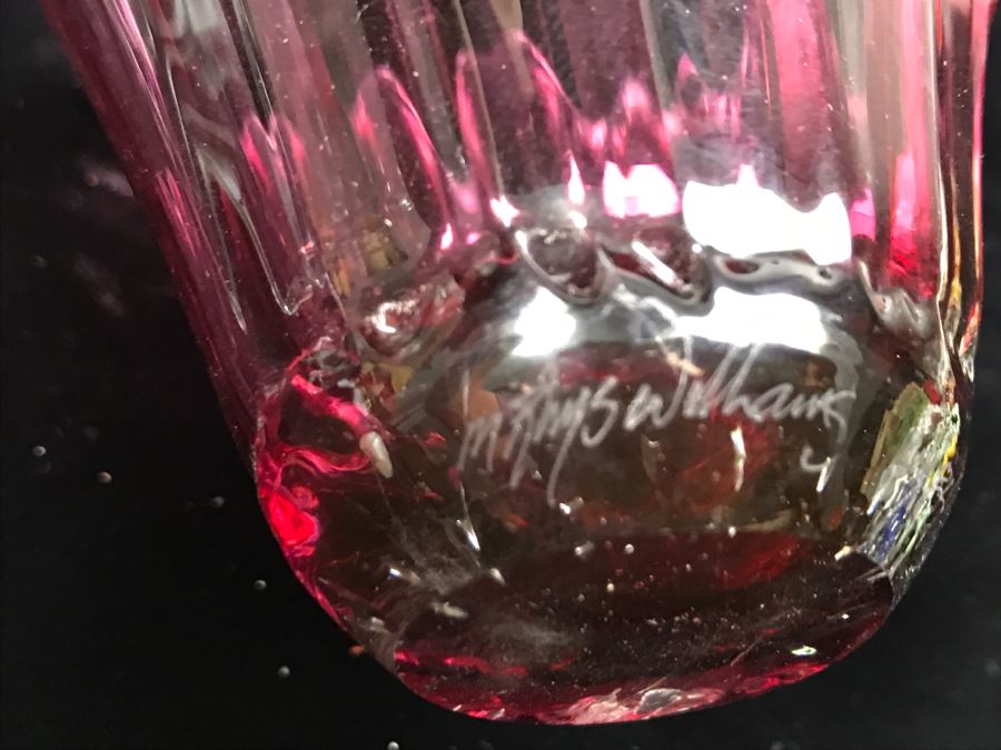 Collection Of (3) Signed M. Rhys Williams Art Glass Vases [Photo 15]