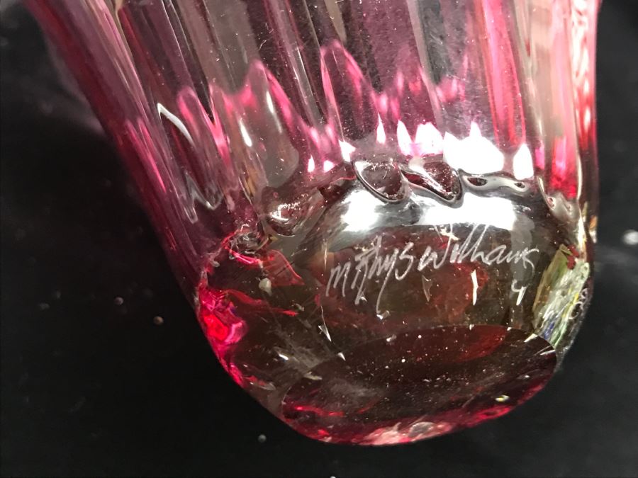 Collection Of (3) Signed M. Rhys Williams Art Glass Vases [Photo 16]