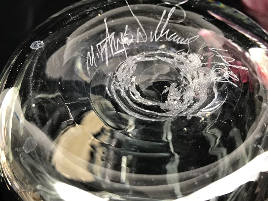 Collection Of (3) Signed M. Rhys Williams Art Glass Vases [Photo 14]