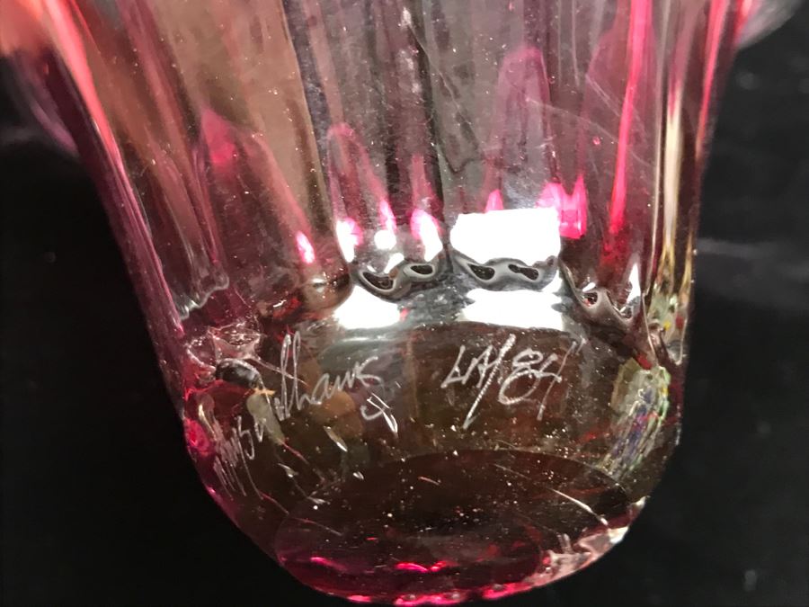 Collection Of (3) Signed M. Rhys Williams Art Glass Vases [Photo 17]