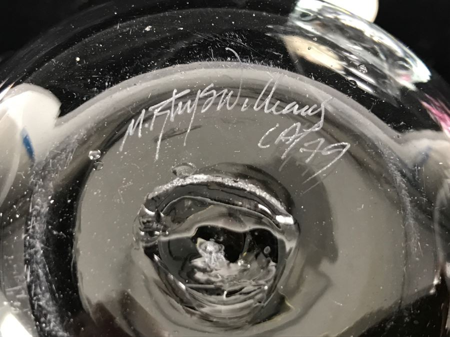 Collection Of (3) Signed M. Rhys Williams Art Glass Vases [Photo 12]