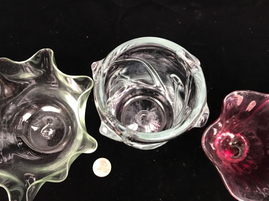 Collection Of (3) Signed M. Rhys Williams Art Glass Vases [Photo 5]