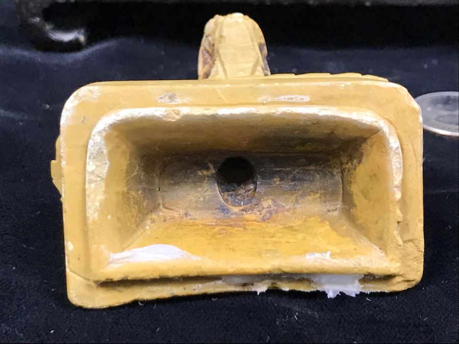 Vintage Carved Stone Buddha Incense Burner On Wooden Stand - Note That Snake's Tail Is Chipped [Photo 12]