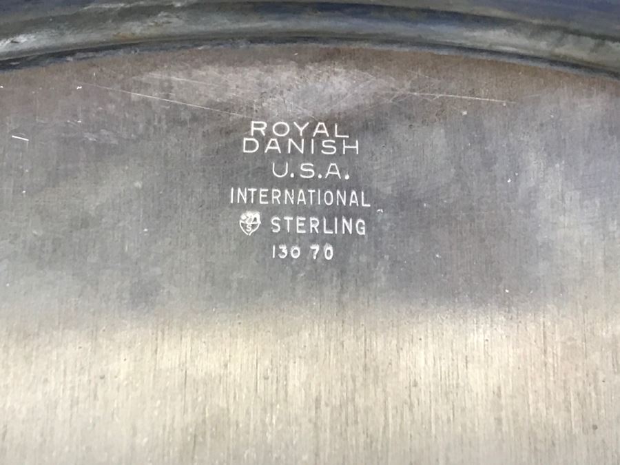 Sterling Silver Platter Royal Danish By International Sterling 672g [Photo 8]