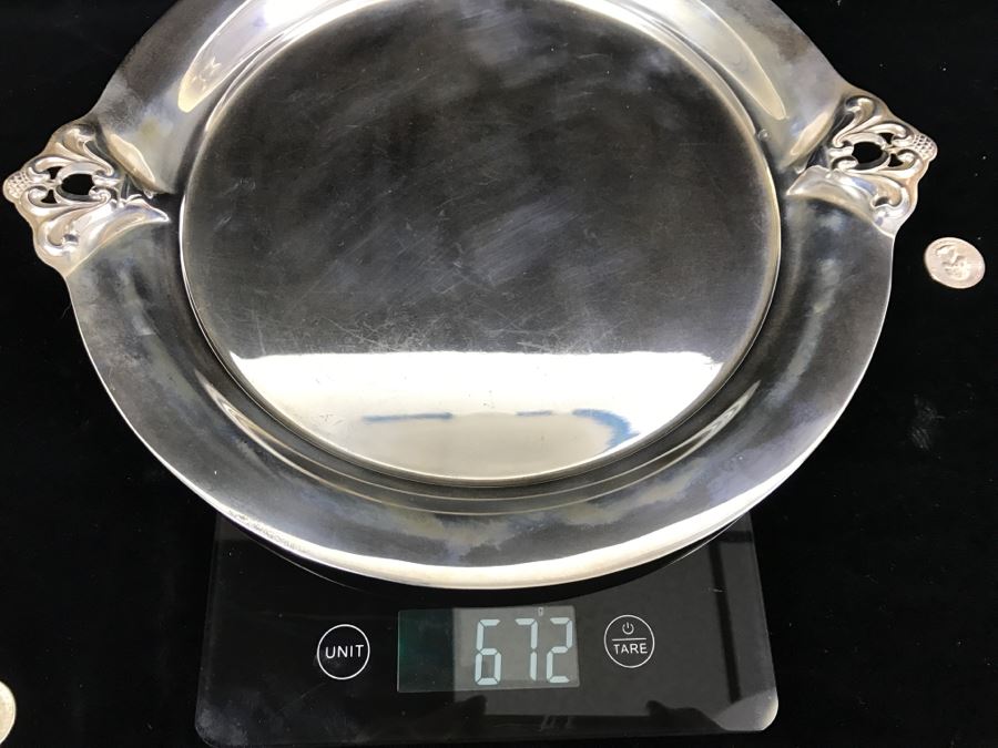 Sterling Silver Platter Royal Danish By International Sterling 672g [Photo 9]
