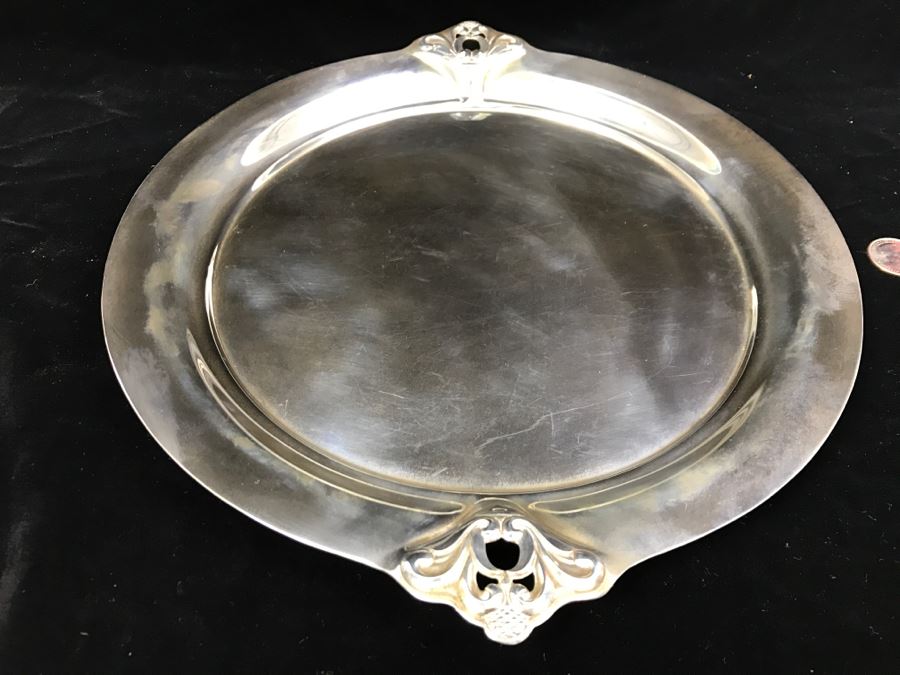 Sterling Silver Platter Royal Danish By International Sterling 672g [Photo 5]