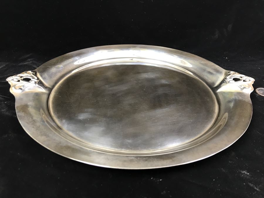 Sterling Silver Platter Royal Danish By International Sterling 672g [Photo 3]