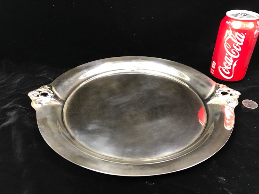 Sterling Silver Platter Royal Danish By International Sterling 672g [Photo 10]