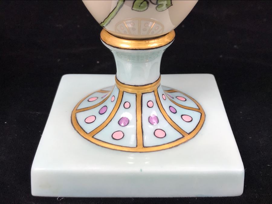 Antique Lenox Green Palette Mark (1906-1924) Coffee Pot With Sugar And Creamer Signed By Artist C.B. White 1929 [Photo 7]