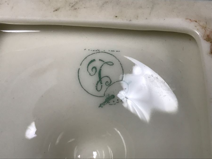 Antique Lenox Green Palette Mark (1906-1924) Coffee Pot With Sugar And Creamer Signed By Artist C.B. White 1929 [Photo 22]