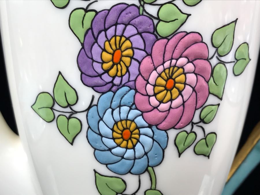 Antique Lenox Green Palette Mark (1906-1924) Coffee Pot With Sugar And Creamer Signed By Artist C.B. White 1929 [Photo 6]