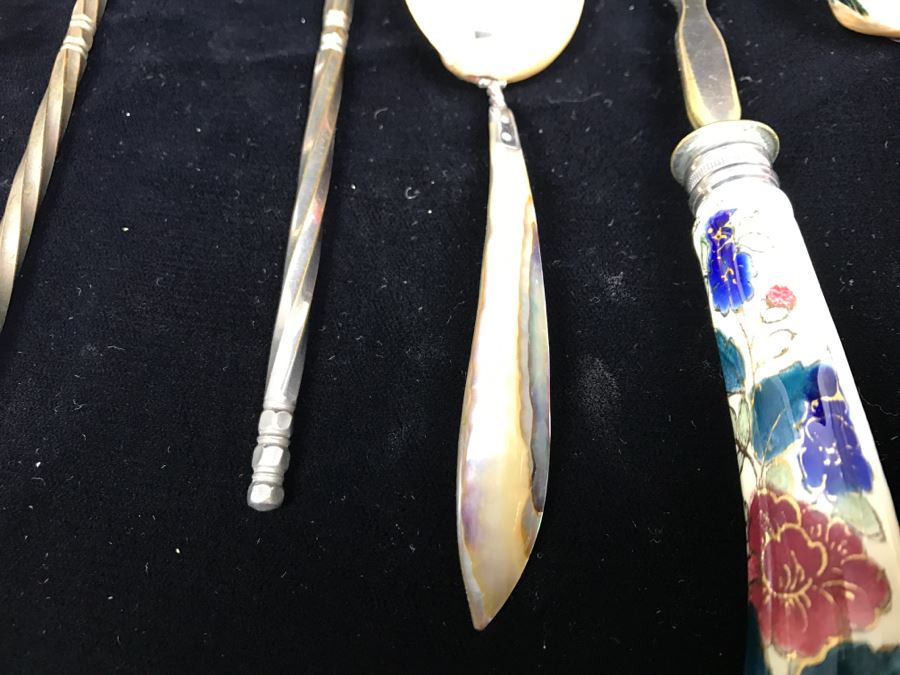 Set Of (10) Shell Utensils Spoons Forks [Photo 8]